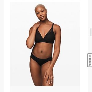 NWOT simple sheer bra lululemon black 32B